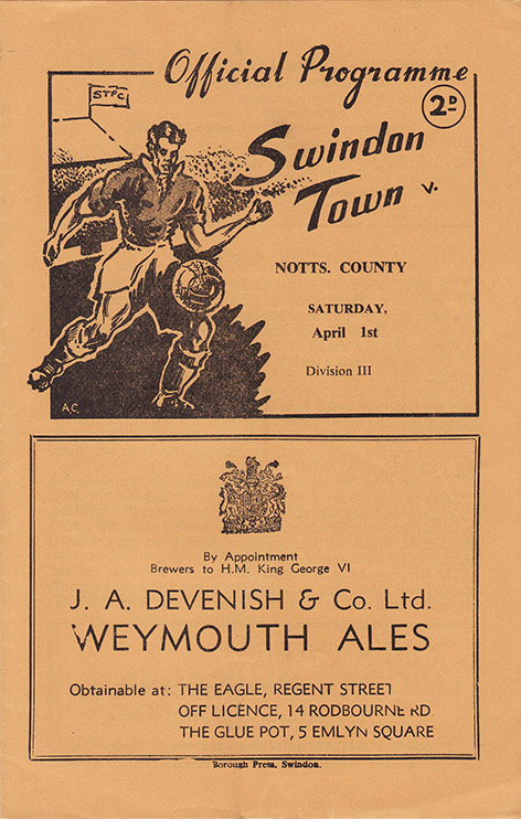 <b>Saturday, April 1, 1950</b><br />vs. Notts County (Home)